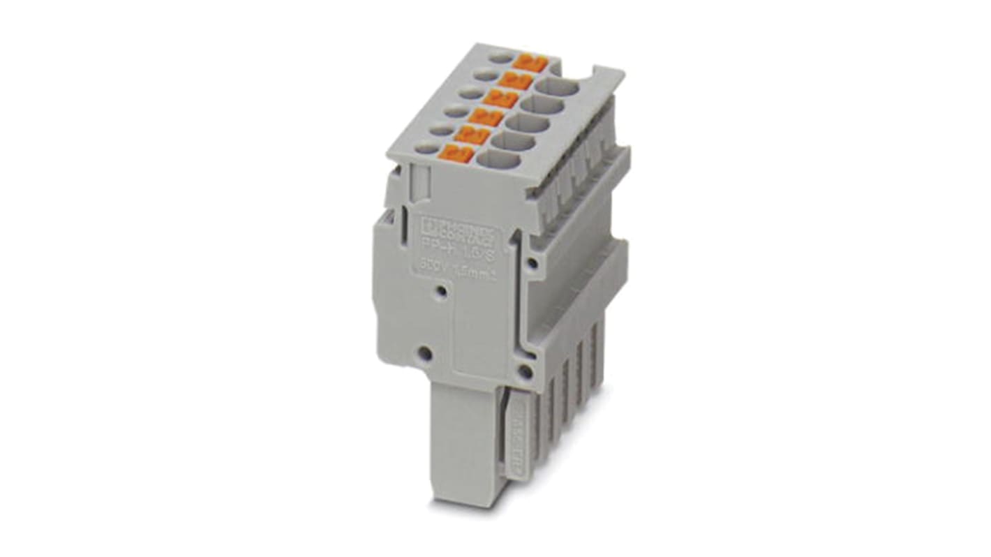 Phoenix Contact Pluggable Terminal Block, Plug, Push In Termination