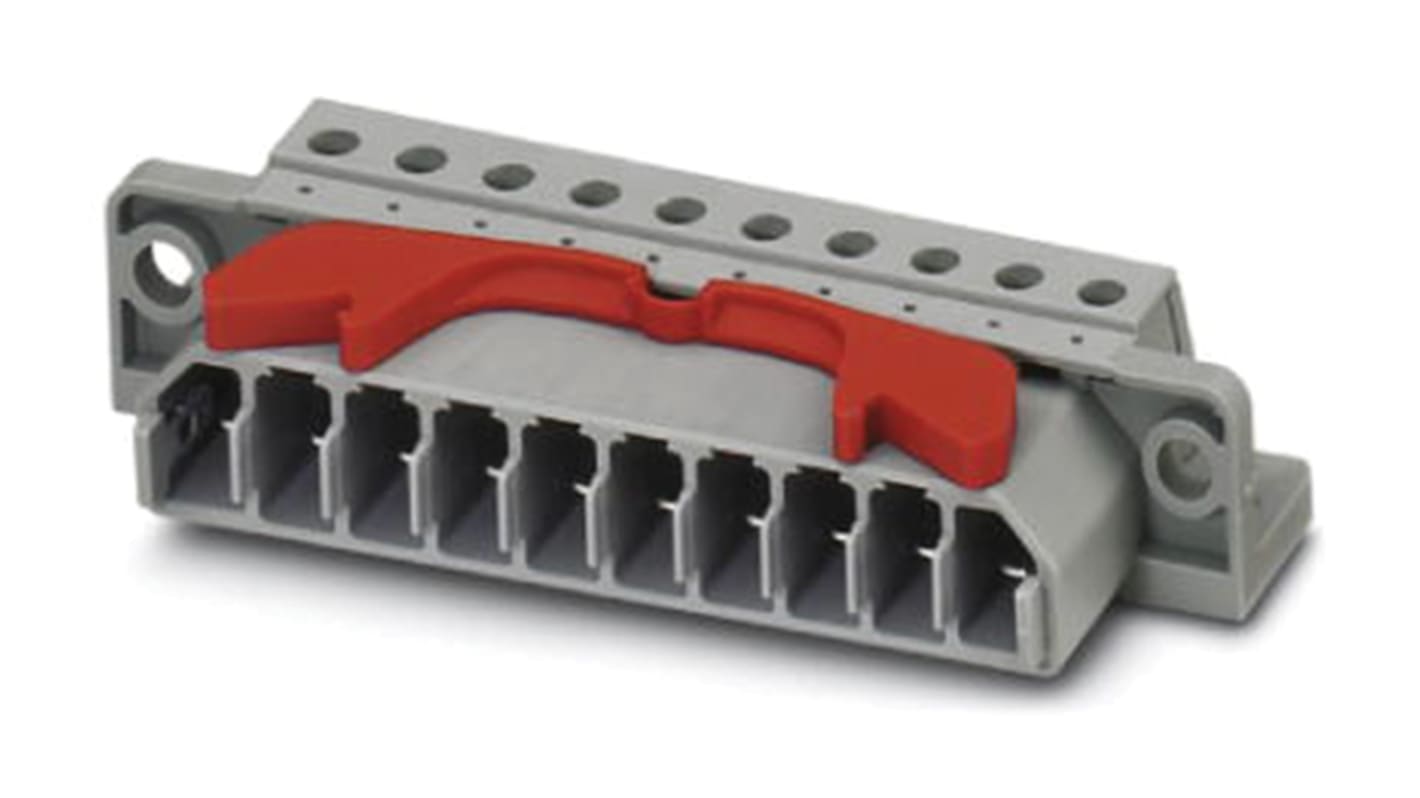 Phoenix Contact 7.62mm Pitch 10 Way Pluggable Terminal Block, Plug, Cable Mount, Screw Termination