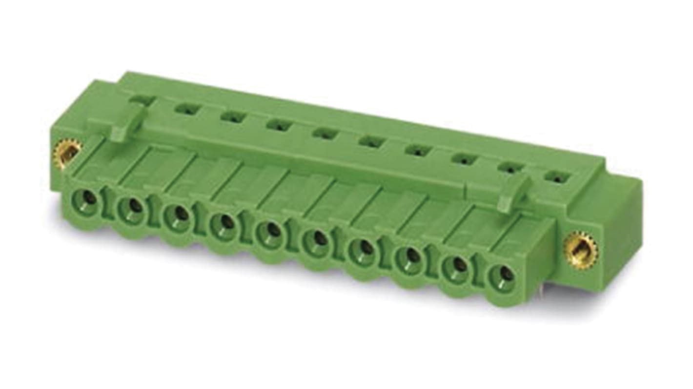 Phoenix Contact 5.08mm Pitch 2 Way Right Angle Pluggable Terminal Block, Inverted Header, Through Hole, Solder