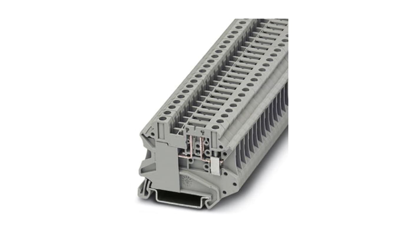 Phoenix Contact UT 4-TG-P/P-EX Series Grey Disconnect Terminal Block, Single-Level, Screw Termination