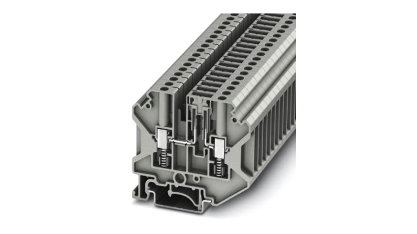 Phoenix Contact USST 4-TG Series Grey Disconnect Terminal Block, Single-Level, Screw Termination