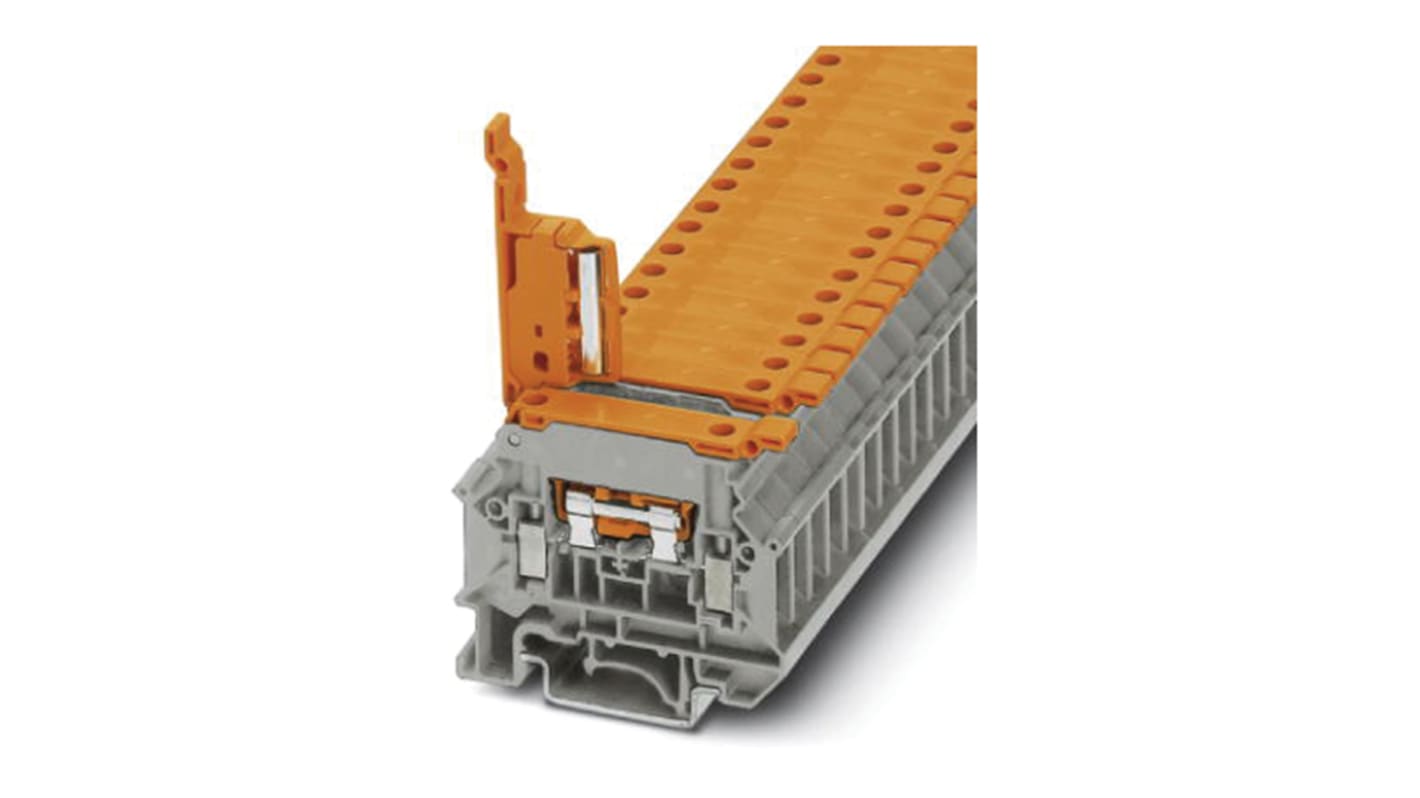 Phoenix Contact UK 5-HEDI N GY Series Grey, Orange Disconnect Terminal Block, Single-Level, Screw Termination