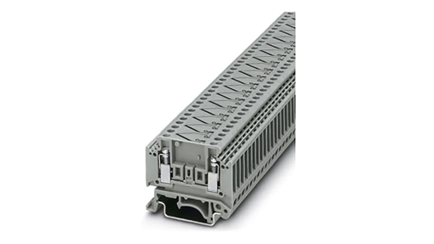 Phoenix Contact MTKD-CU/CUNI EX Series Grey Non-Fused Terminal Block, Single-Level, Screw Termination