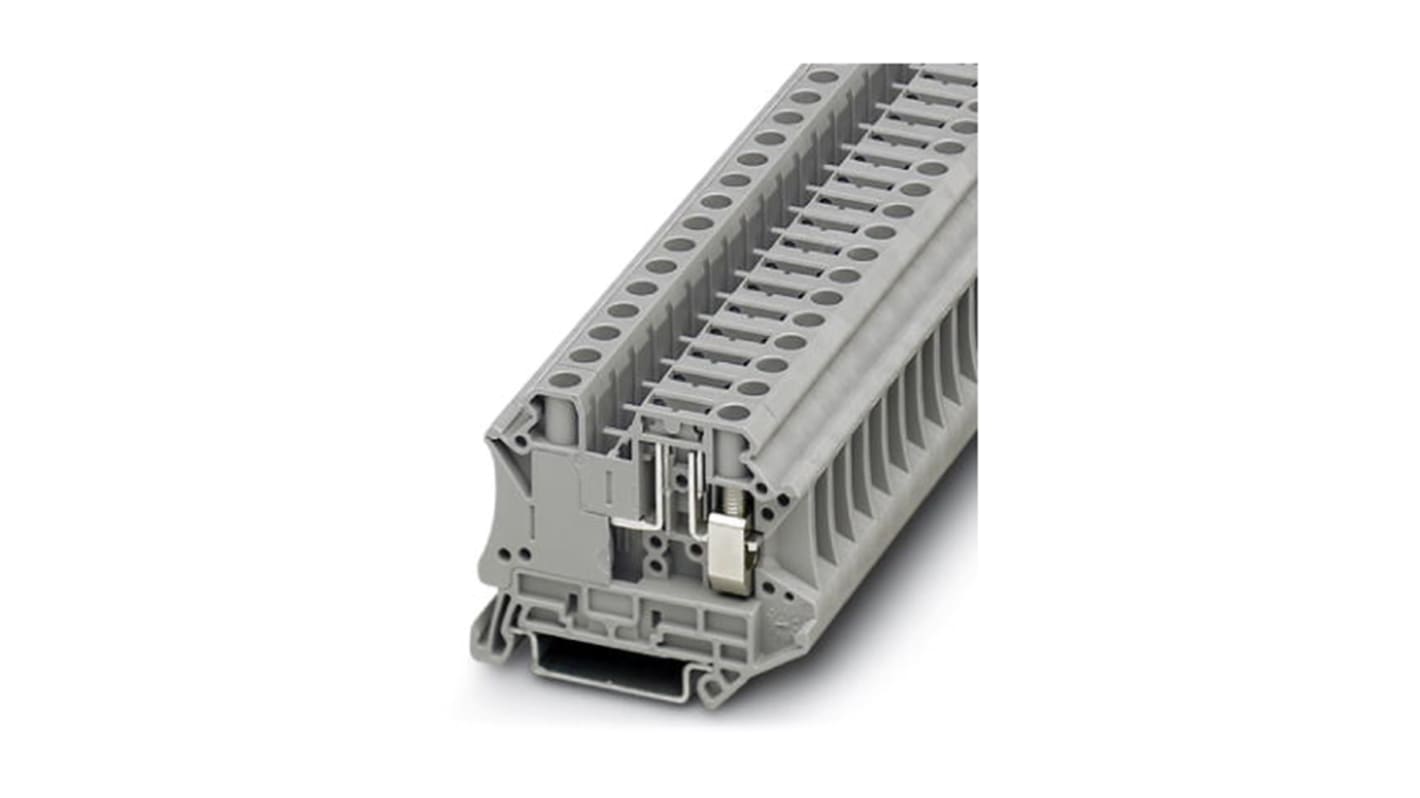 Phoenix Contact UT 6-TG-EX Series Grey Disconnect Terminal Block, Single-Level, Screw Termination