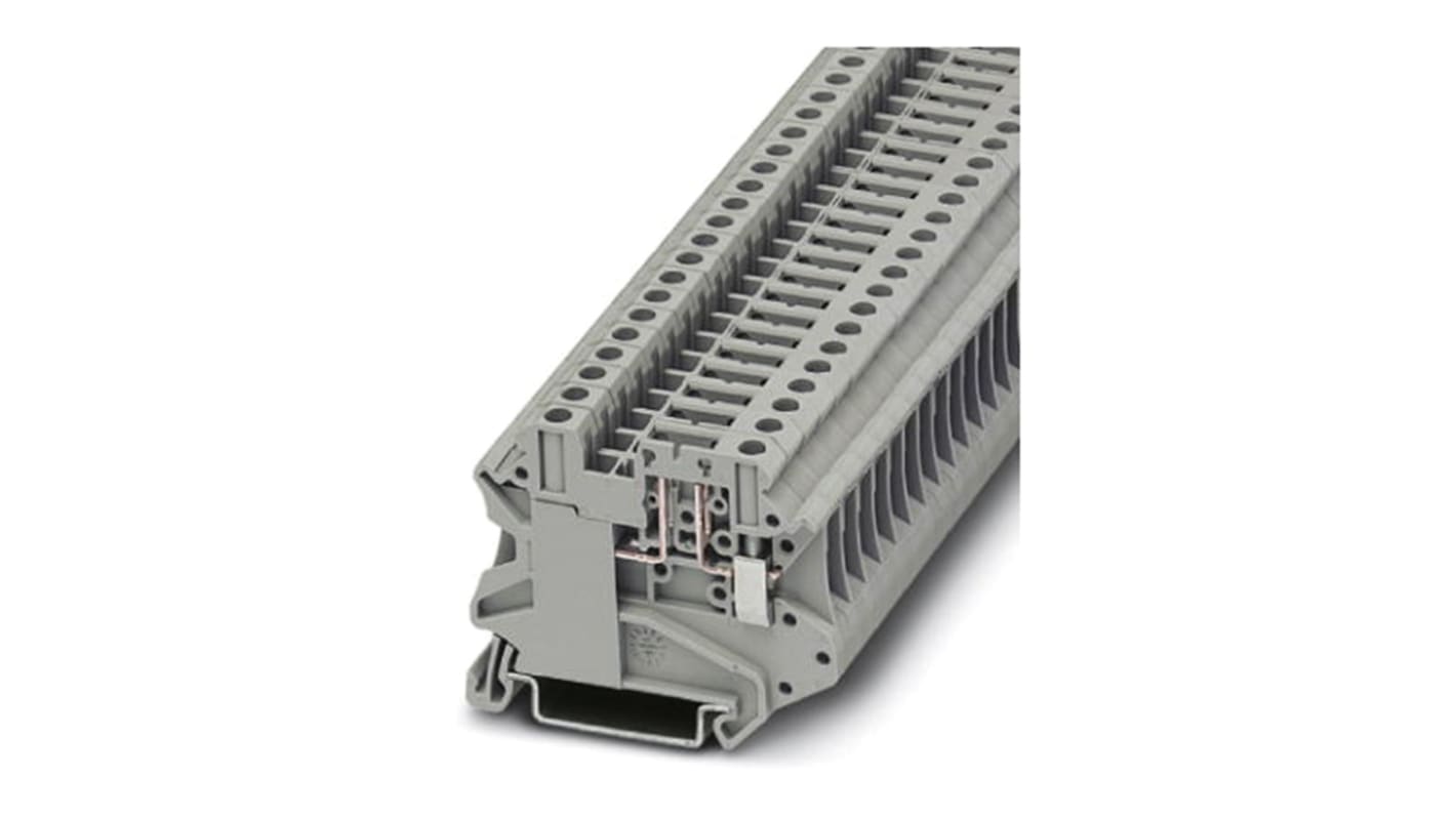 Phoenix Contact UT 4-PE/TG P/P Series Grey Disconnect Terminal Block, Single-Level, Screw Termination