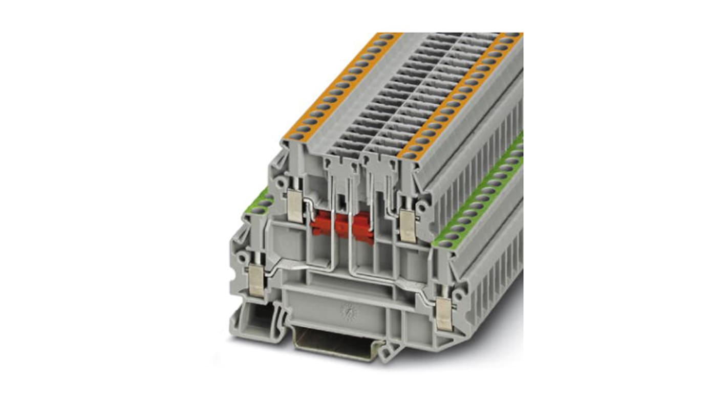 Phoenix Contact UTT 2.5-2TG-P/P Series Grey Disconnect Terminal Block, 0.14 → 4mm², Double-Level, Screw