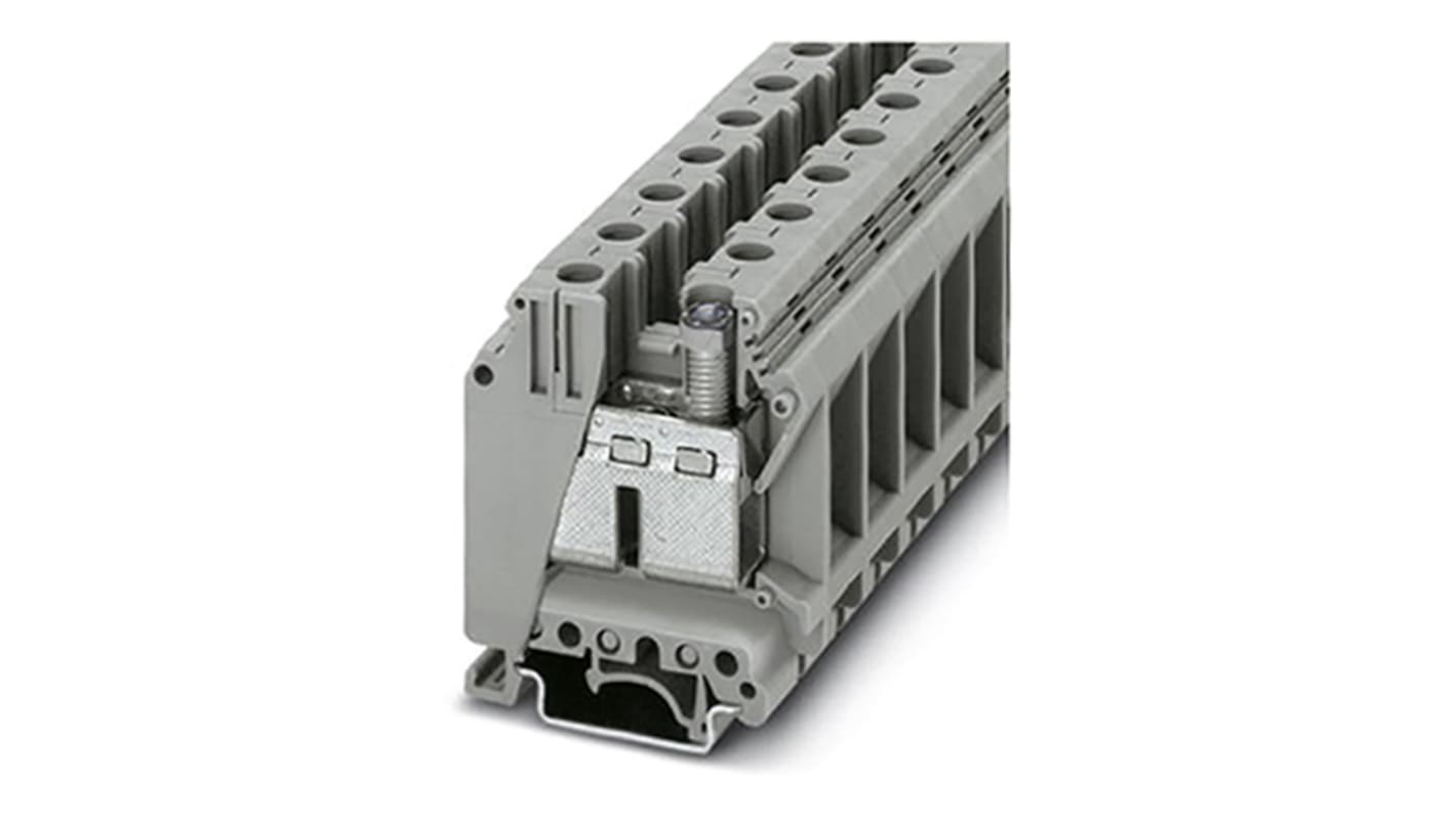 Phoenix Contact UK 35-IB-FE Series Black, Yellow Non-Fused Terminal Block, Single-Level, Screw Termination