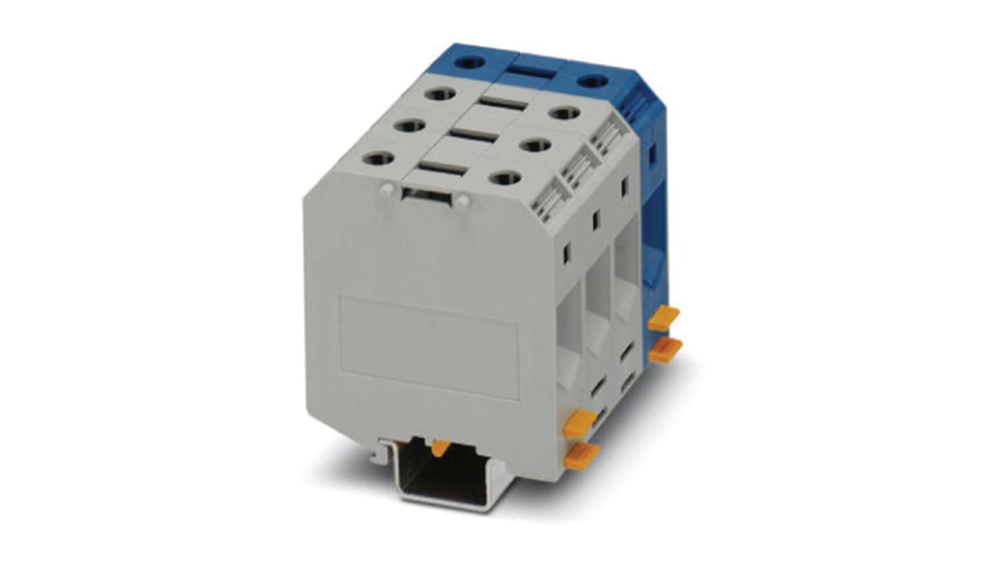 Phoenix Contact UKH 50-3L/N Series Blue, Grey High Current Connector, Single-Level, Screw Termination