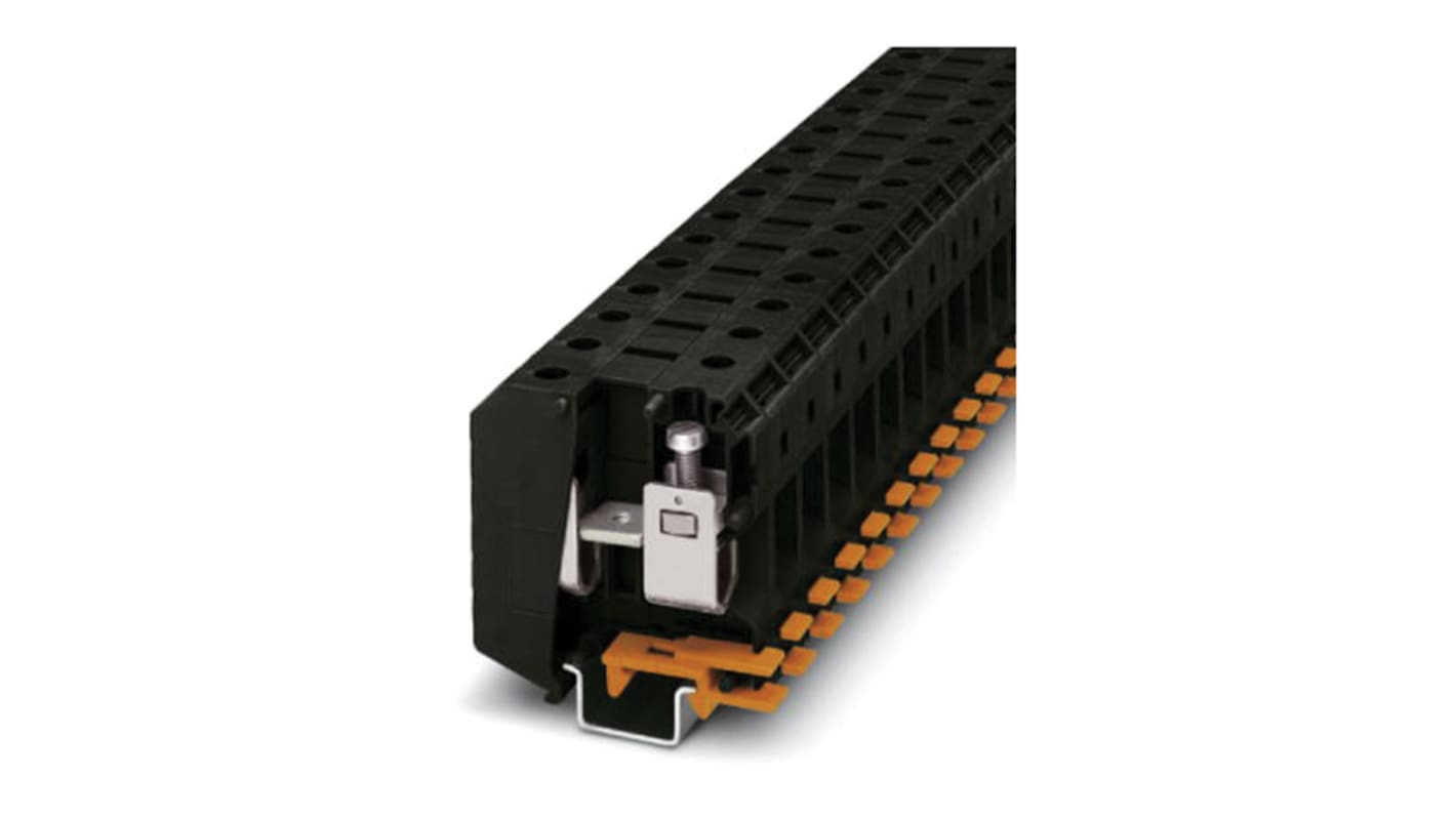 Phoenix Contact UKH50 BK Series Black High Current Connector, Single-Level, Screw Termination