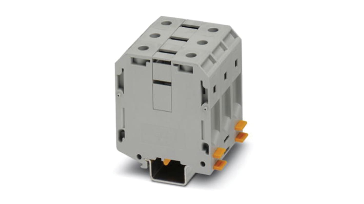 Phoenix Contact UKH70-3L Series Grey High Current Connector, Single-Level, Screw Termination