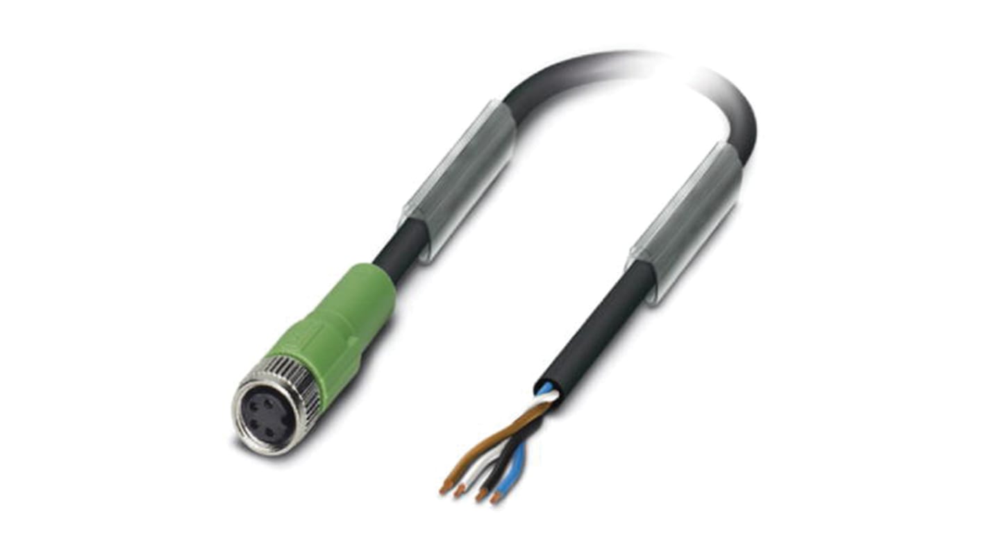 Cable de conexión Phoenix Contact, con. A M8 Hembra, 4 polos, long. 5m, 30 V, 4 A, IP65, IP67, IP68