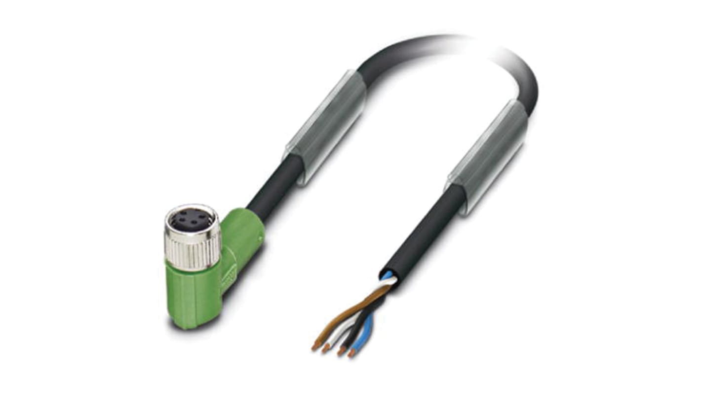 Cable de conexión Phoenix Contact, con. A M8 Hembra, 4 polos, long. 5m, 30 V, 4 A, IP65, IP67, IP68