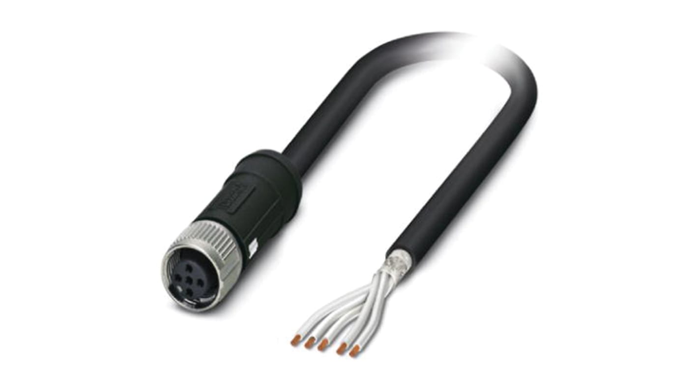 Phoenix Contact Female 5 way M12 to Sensor Actuator Cable, 2m