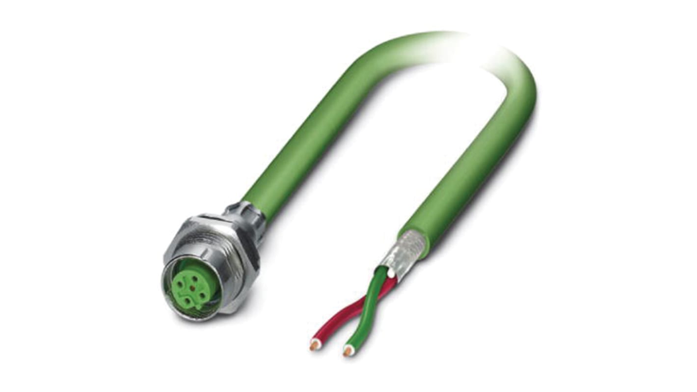 Cable de conexión Phoenix Contact, con. A M12 Macho, 2 polos, long. 2m, 60 V, 4 A, IP67