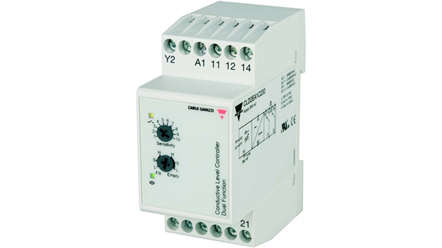 Carlo Gavazzi Level Controller - DIN Rail Mount, 24 V ac/dc 1