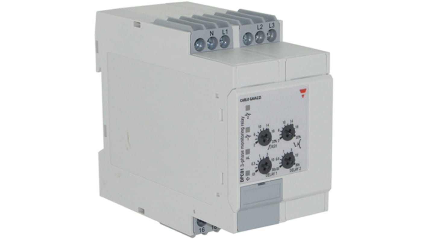 Carlo Gavazzi Phase, Voltage Monitoring Relay, 3, 3+N Phase, SPDT, 510 → 793V ac, DIN Rail