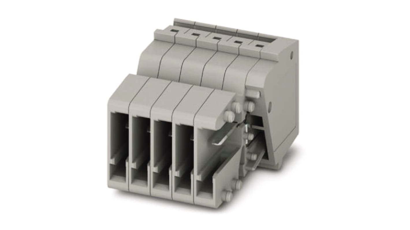 Phoenix Contact Pluggable Terminal Block, Receptacle, Push In Termination