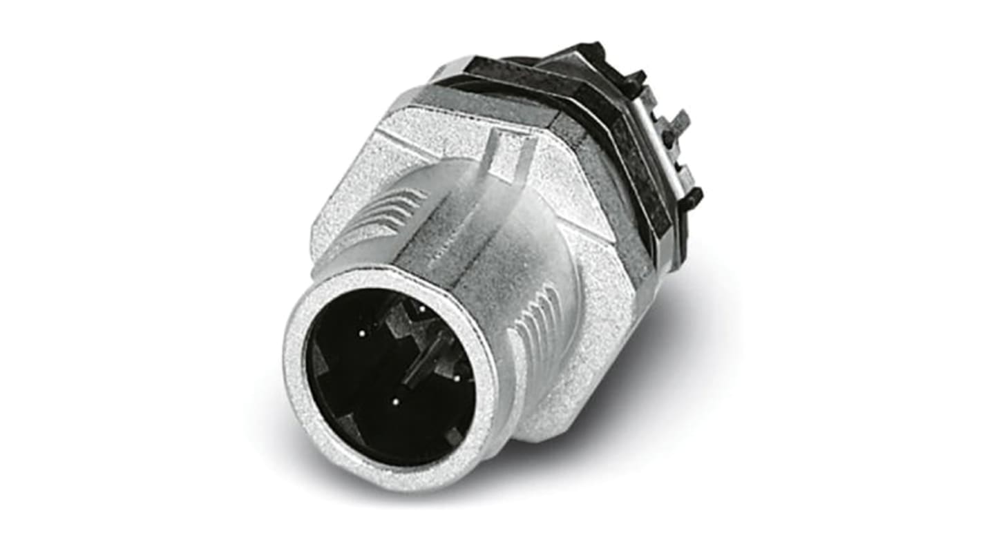 Phoenix Contact Circular Connector, 4 Contacts, M12 Connector, Male, IP67, SACC Series