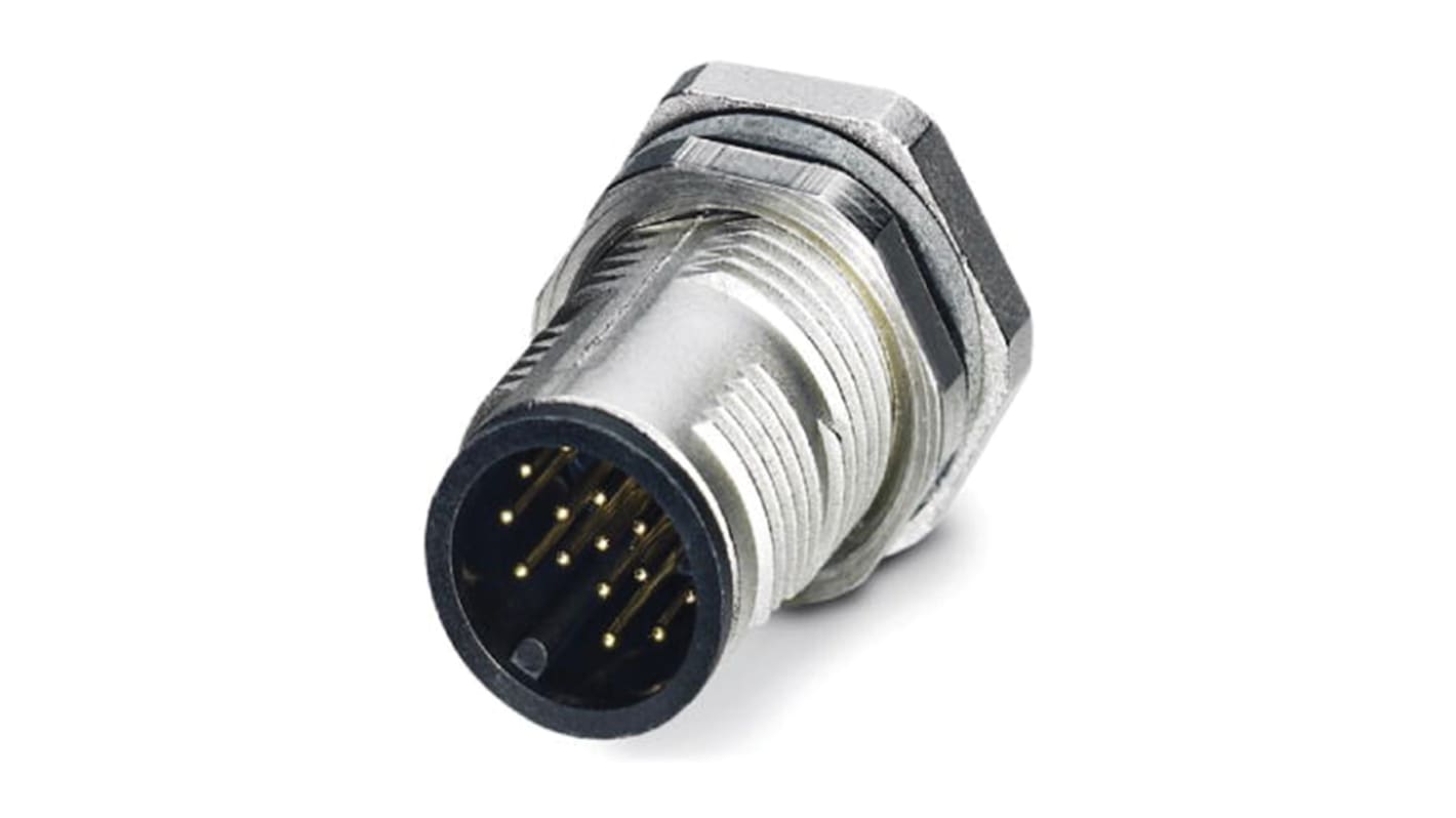 Phoenix Contact Circular Connector, 17 Contacts, M12 Connector, Male