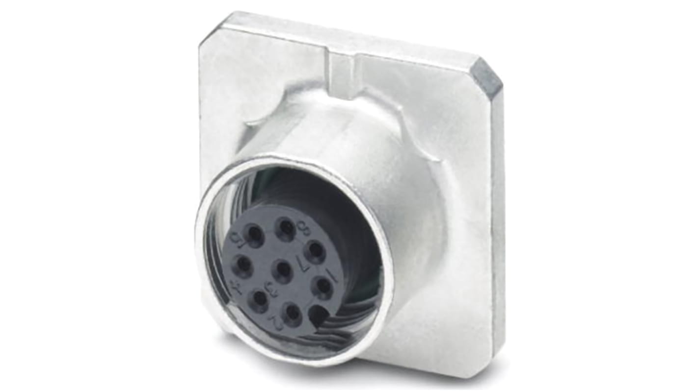 Conector circular Phoenix Contact hembra serie SACC de 8 vías macho, Montaje frontal, IP20