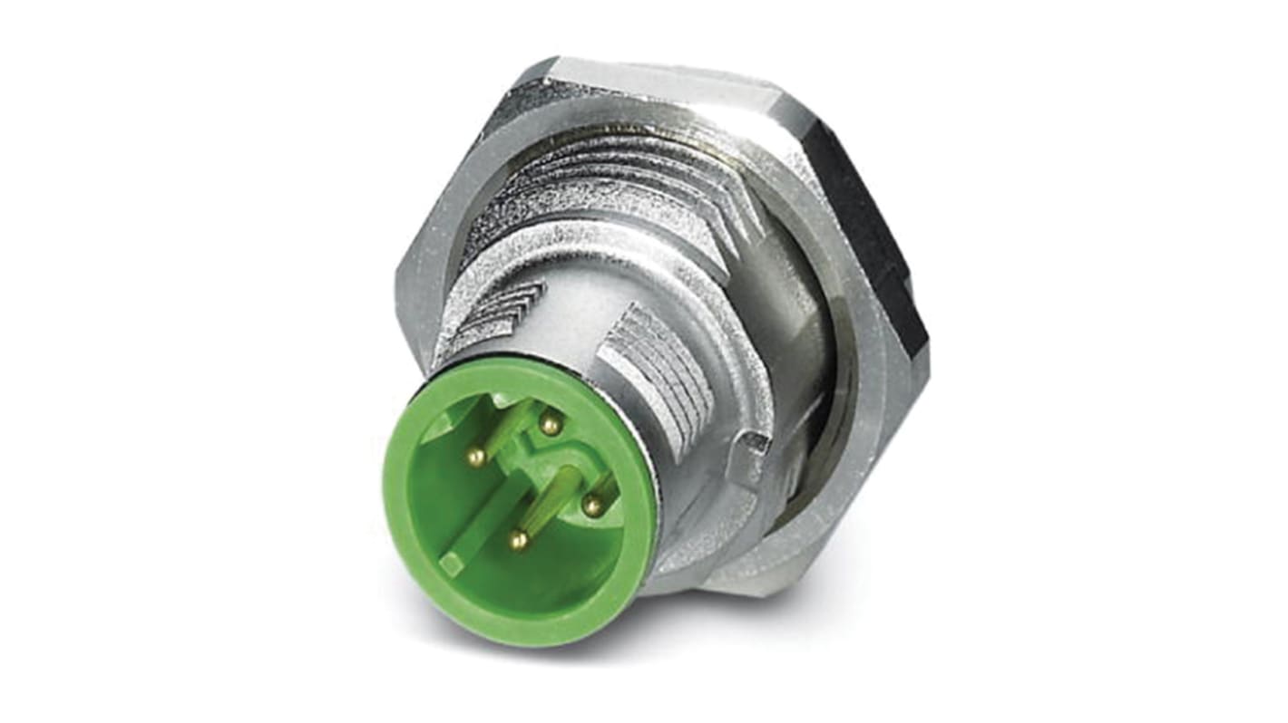 Phoenix Contact Circular Connector, 4 Contacts, M12 Connector, Male, IP67, SACC Series