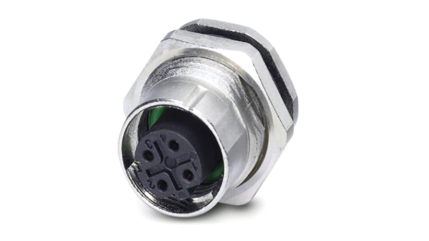 Phoenix Contact Circular Connector, 4 Contacts, M12 Connector, Female, IP67, SACC Series