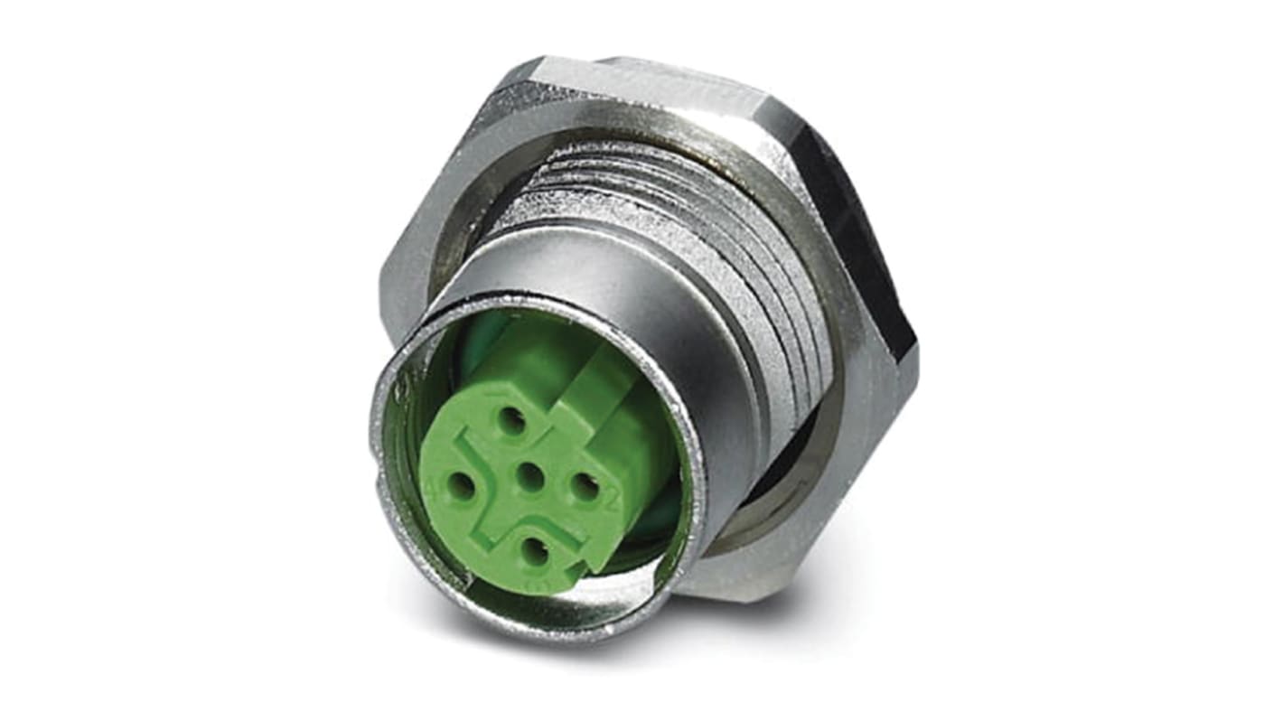 Phoenix Contact Circular Connector, 4 Contacts, M12 Connector, Female, IP67, SACC Series