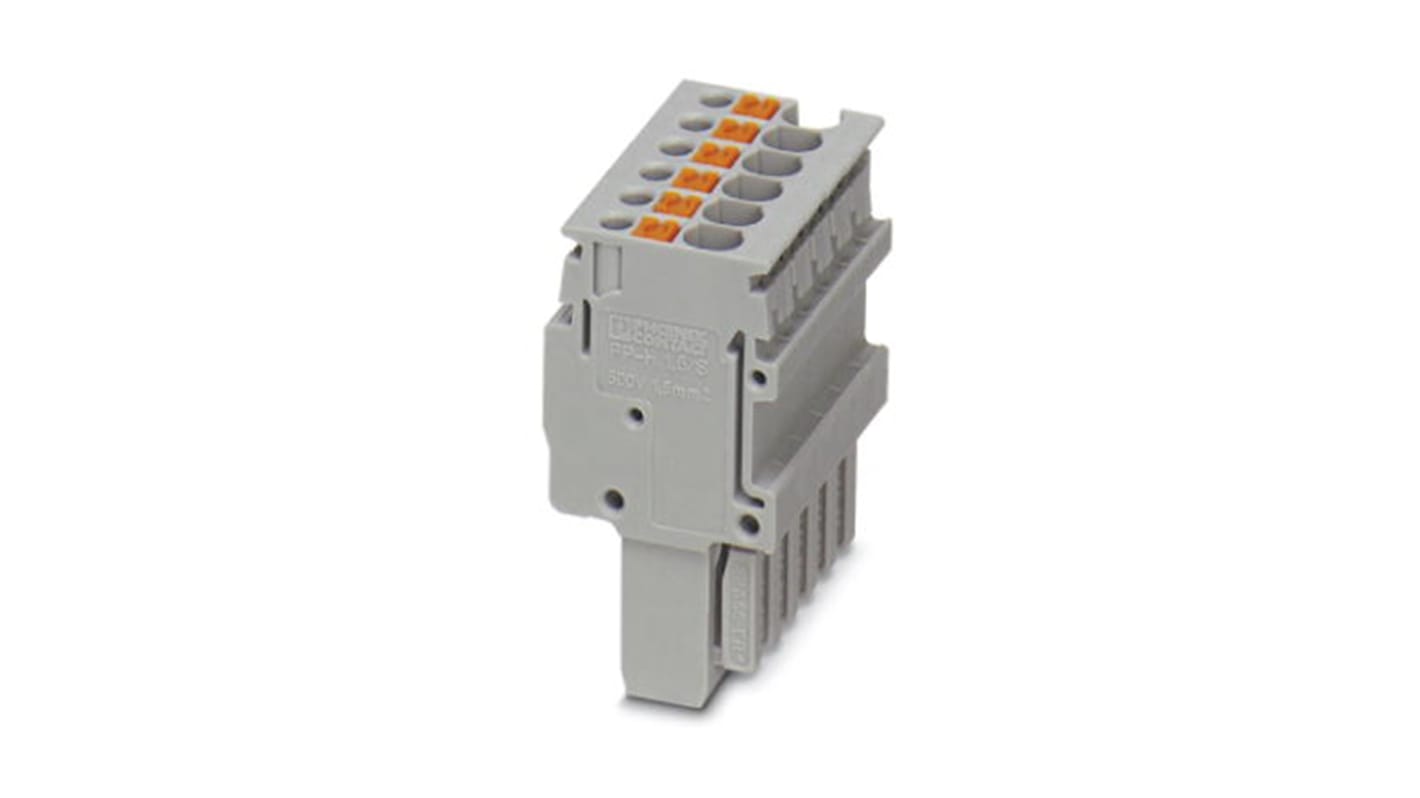 Bloque de terminal PCB Phoenix Contact de 24 vías, 17.5A, terminación Tornillo