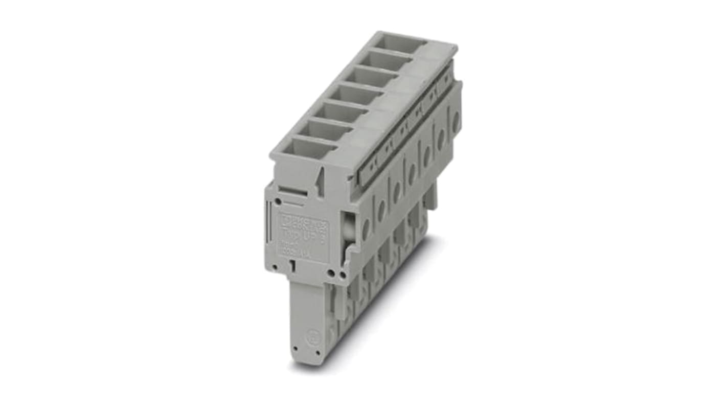 Phoenix Contact 5.2 mm Pitch 7 Way Pluggable Terminal Block, Plug, Screw Termination