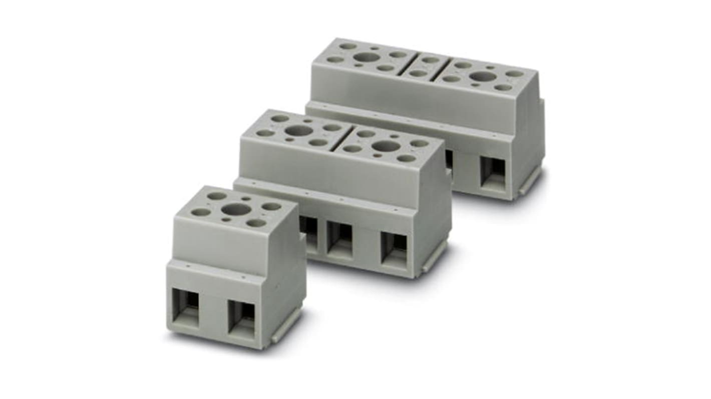 Phoenix Contact UK Series G 10/ 5 BD:L1,L2,L3,N,PE Non-Fused Terminal Block, 5-Way, 57A, 0.5 → 16 mm² Wire,