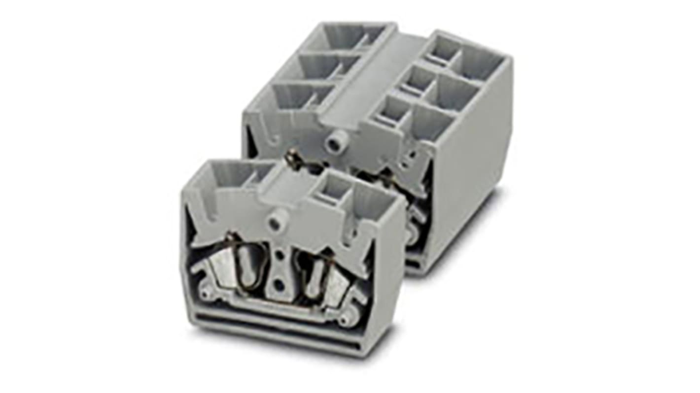 Phoenix Contact MSDB 2.5-FE-F Series Black, Yellow DIN Rail Terminal Block, 0.08 → 4mm², Spring Clamp Termination