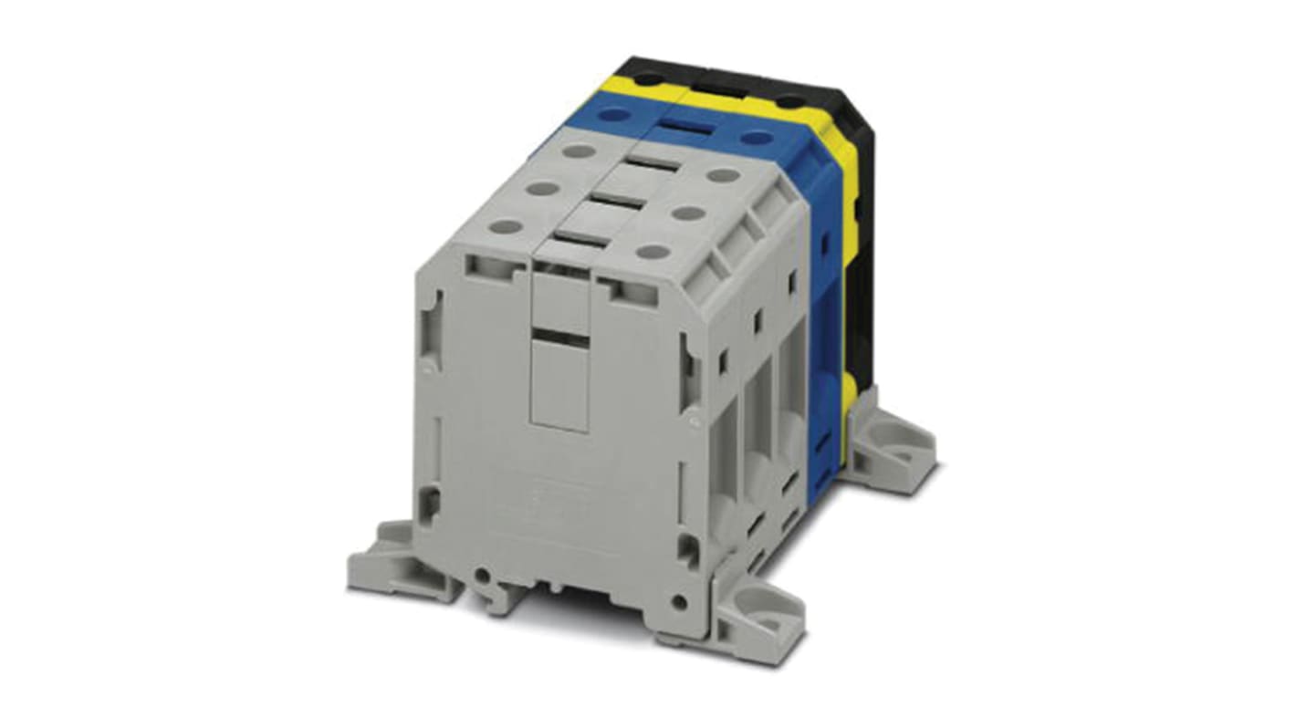 Phoenix Contact UKH70-3L/N/FE-F Series PCB Terminal Block, Through Hole Mount, Screw Termination