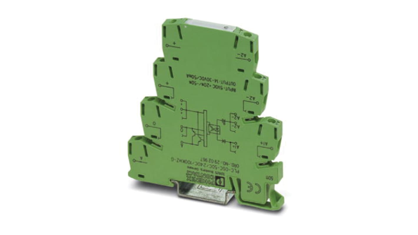 Phoenix Contact PLC-OSC Series Solid State Interface Relay, 6 V dc Control, 50 mA Load, DIN Rail Mount