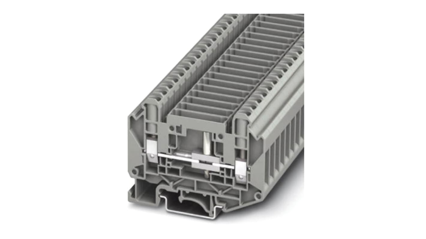 Bloc de jonction de test sectionnable Phoenix Contact UT 6-T-HV, 0.2 → 10mm², A visser, Gris