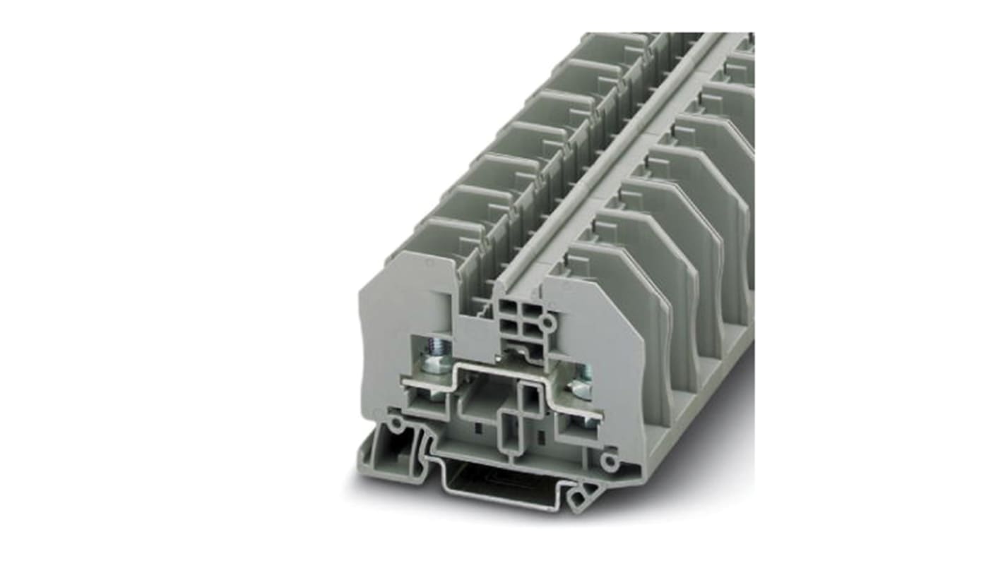 Phoenix Contact RTO 5 Series Grey Non-Fused Terminal Block, Single-Level, Bolt Termination