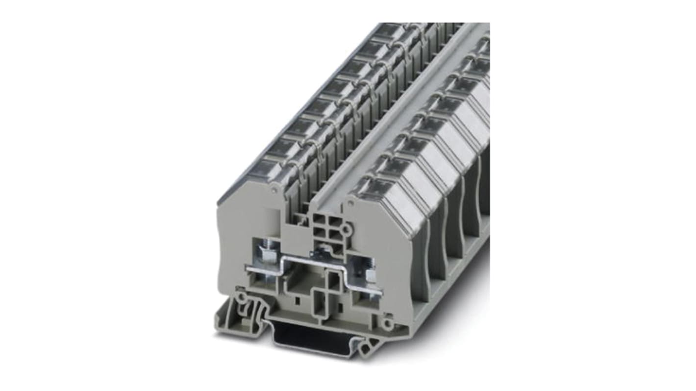 Phoenix Contact RTO 5-TC BU Series Blue Feed Through Terminal Block, Single-Level, Bolt Termination