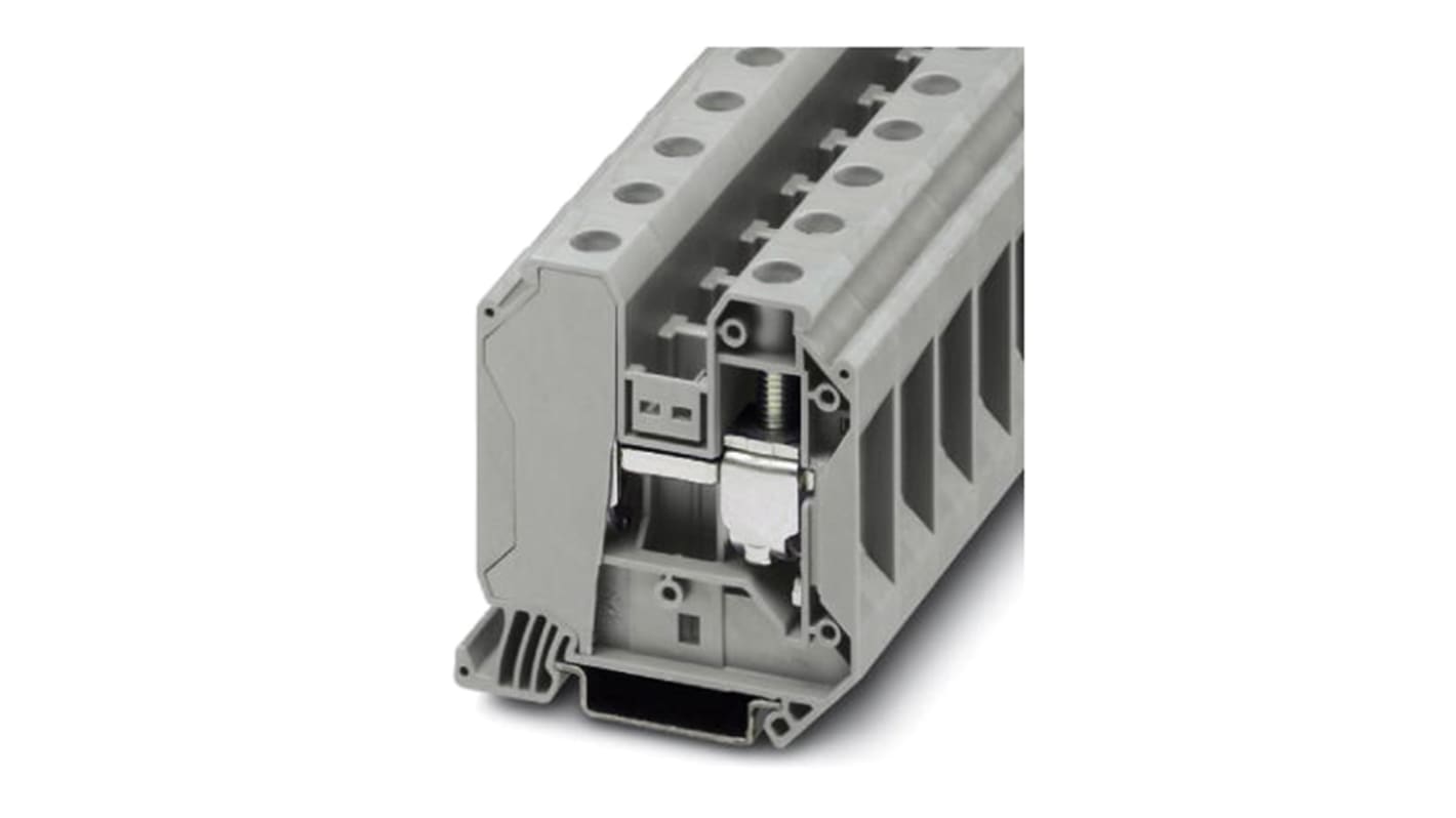 Phoenix Contact UT 35 IB Series Grey Feed Through Terminal Block, Single-Level, Screw Termination