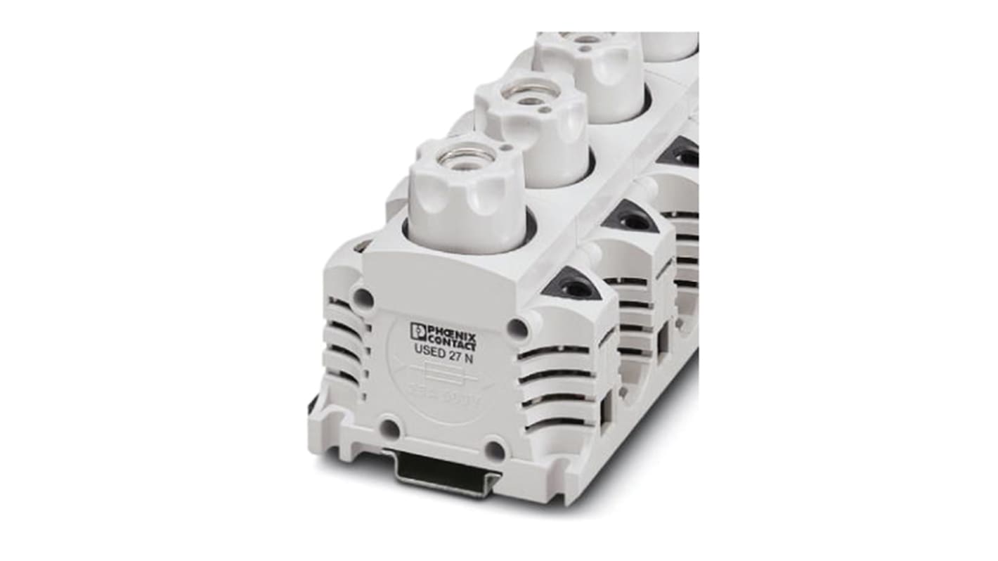 Phoenix Contact USED Series Grey Fused DIN Rail Terminal, 1-Level, Screw Termination, Fused