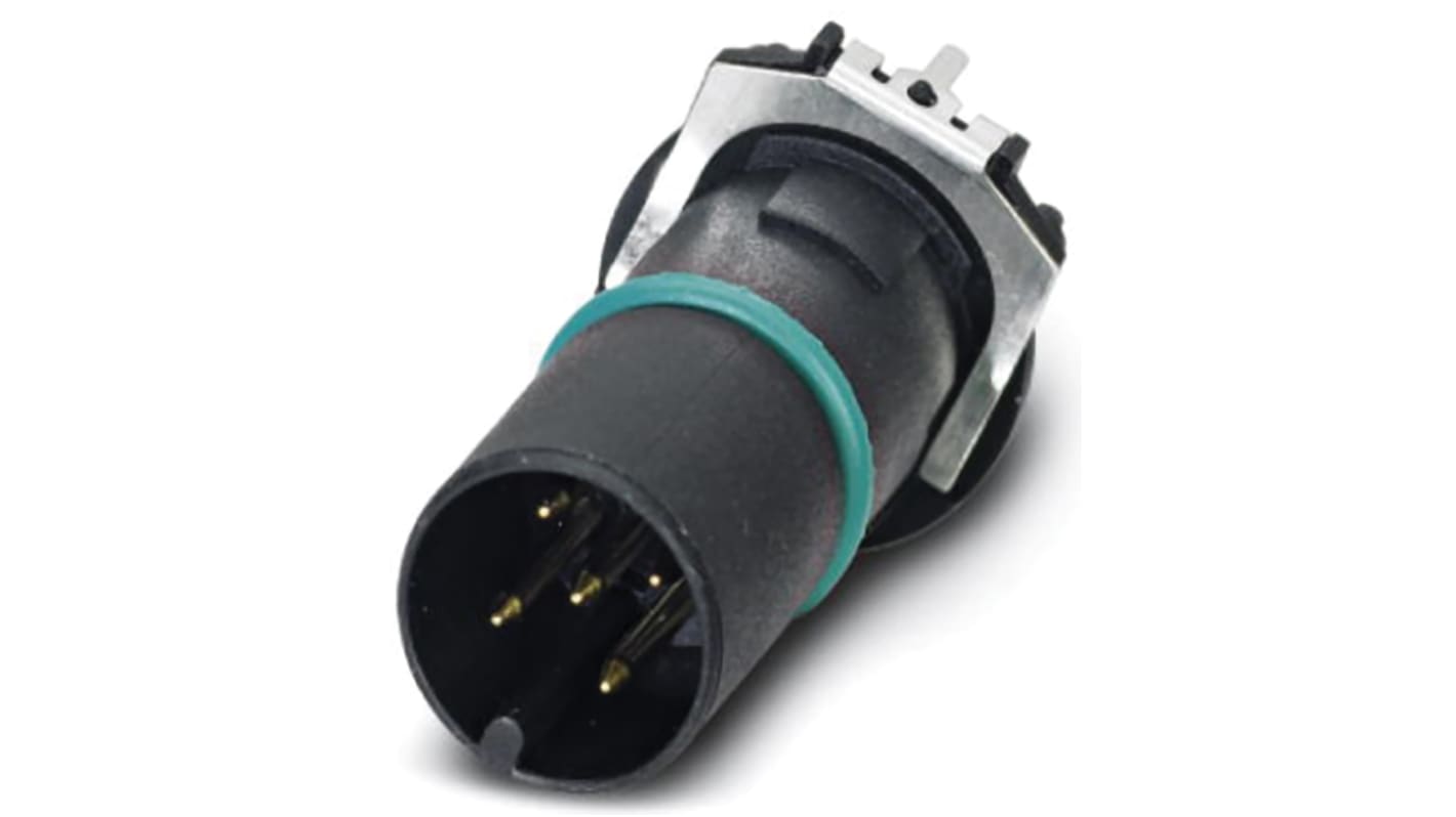 Conector circular Phoenix Contact macho serie SACC de 5 vías, IP67