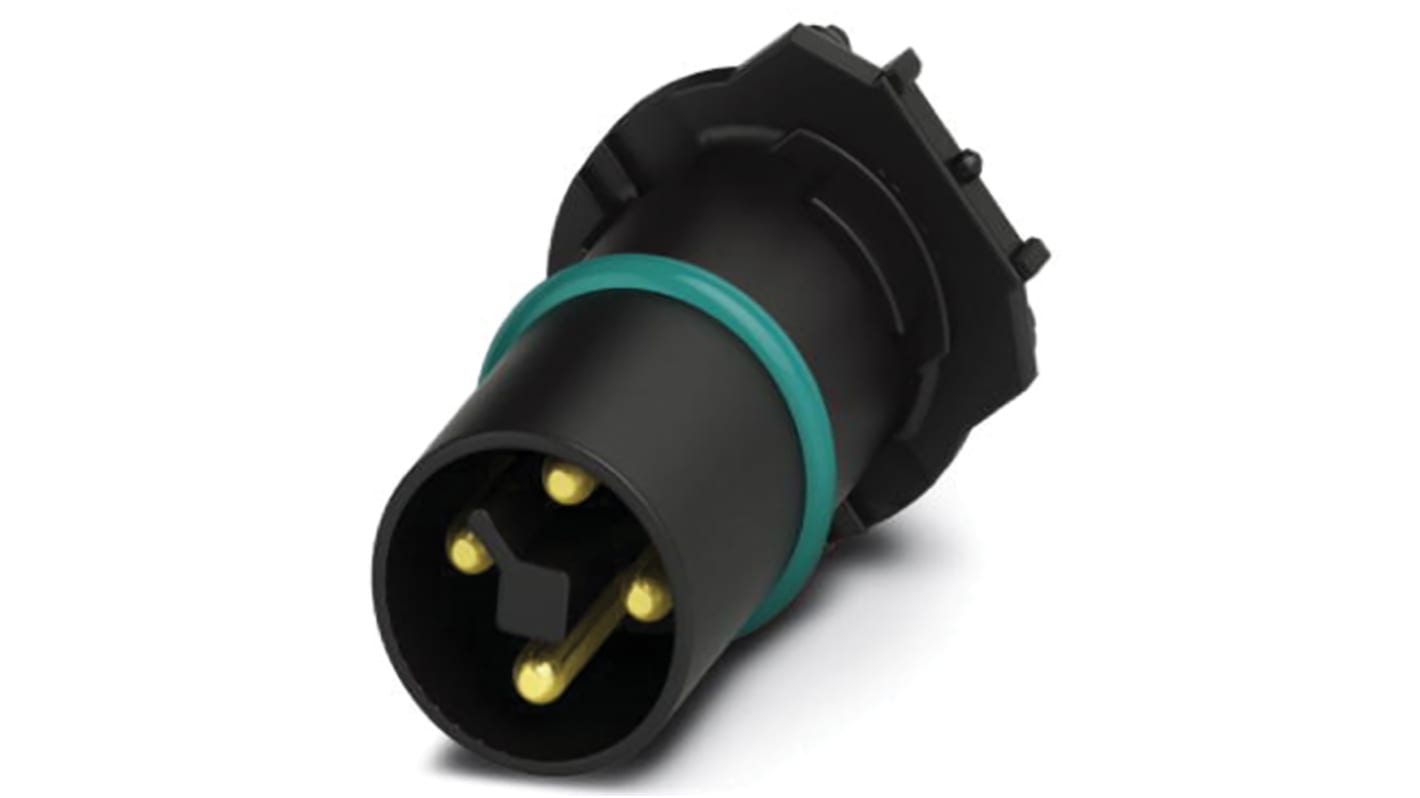 Conector circular Phoenix Contact macho serie SACC de 4 vías macho, montaje aéreo, IP67