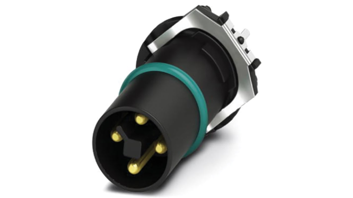 Phoenix Contact Circular Connector, 4 Contacts, Cable Mount, M12 Connector, Plug, Male, IP67, SACC Series