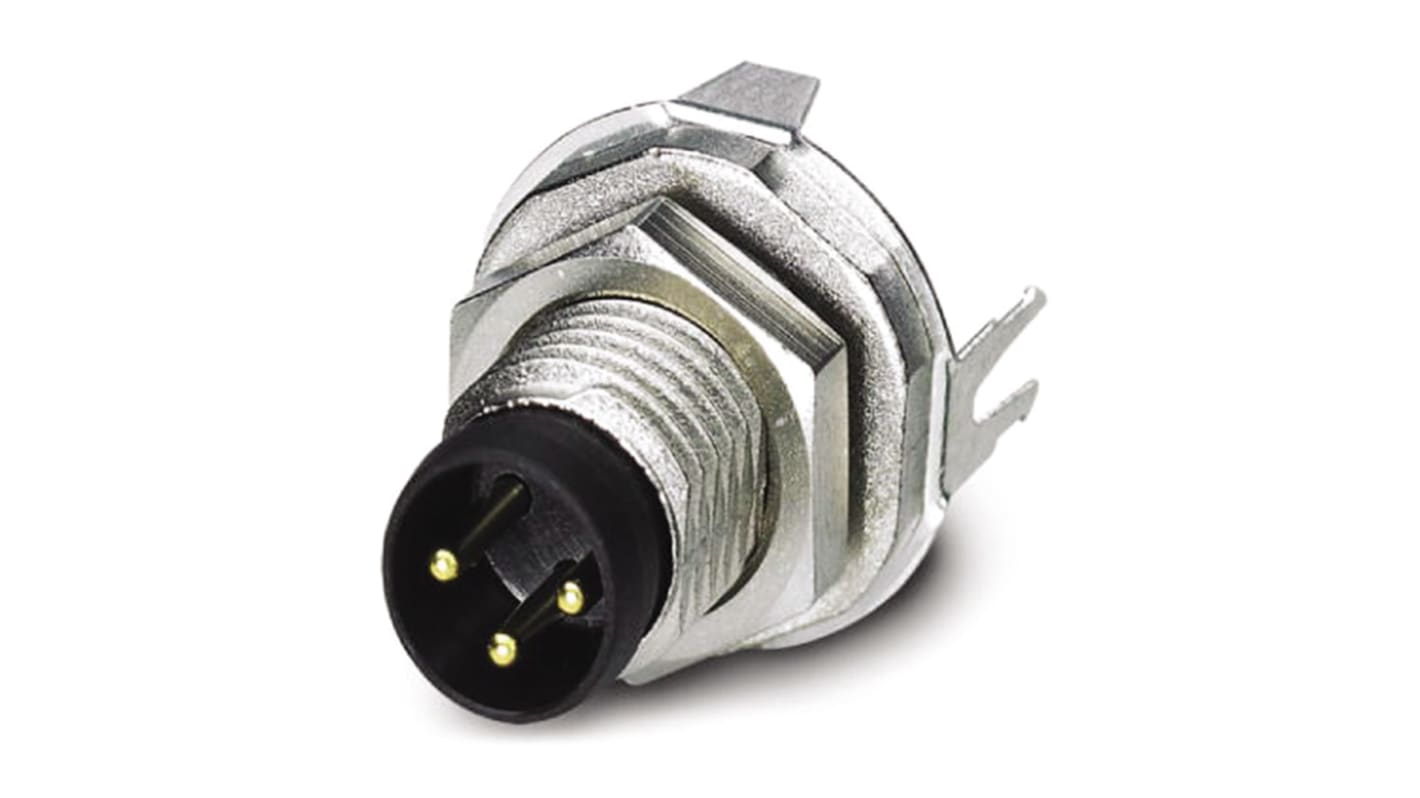 Phoenix Contact Circular Connector, 3 Contacts, M8 Connector, Plug, Male, IP67