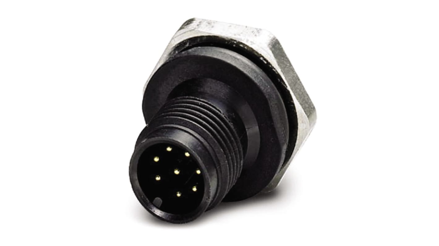 Conector circular Phoenix Contact macho serie SACC de 8 vías, IP67