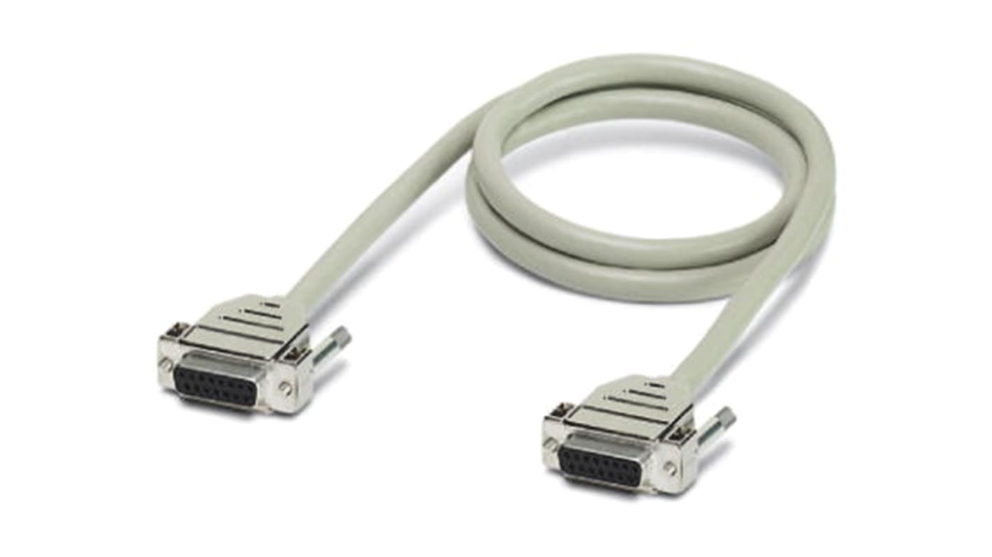 Cable serie Phoenix Contact, long. 3m, con. A: Sub-D de 37 contactos Hembra, con. B: Sub-D de 37 contactos Hembra