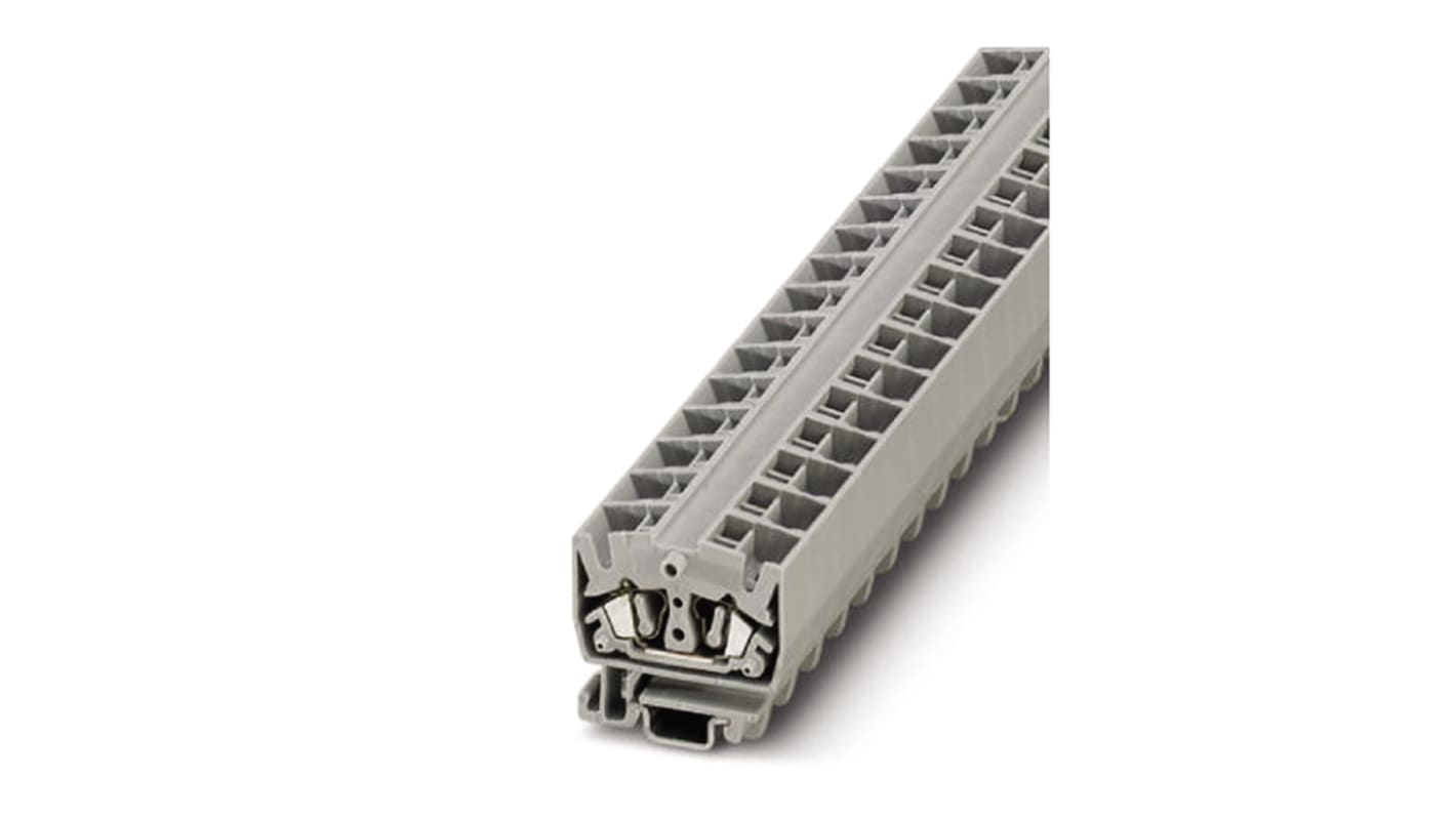 Phoenix Contact MSDB 2.5 Series Grey Feed Through Terminal Block, Single-Level, Spring Clamp Termination