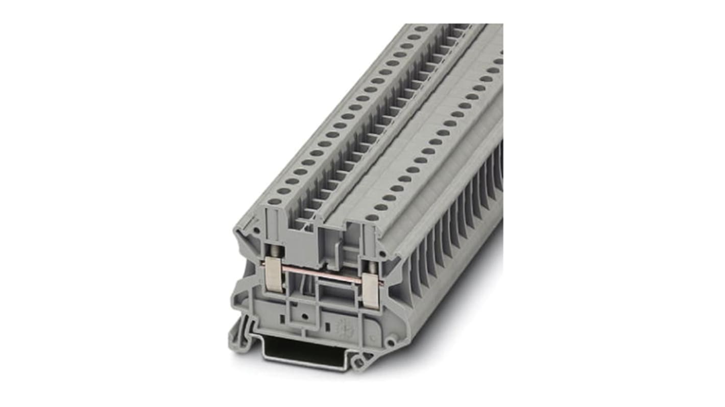 Phoenix Contact UT Series Brown Feed Through Terminal Block, 0.14 → 6mm², Single-Level, Screw Termination