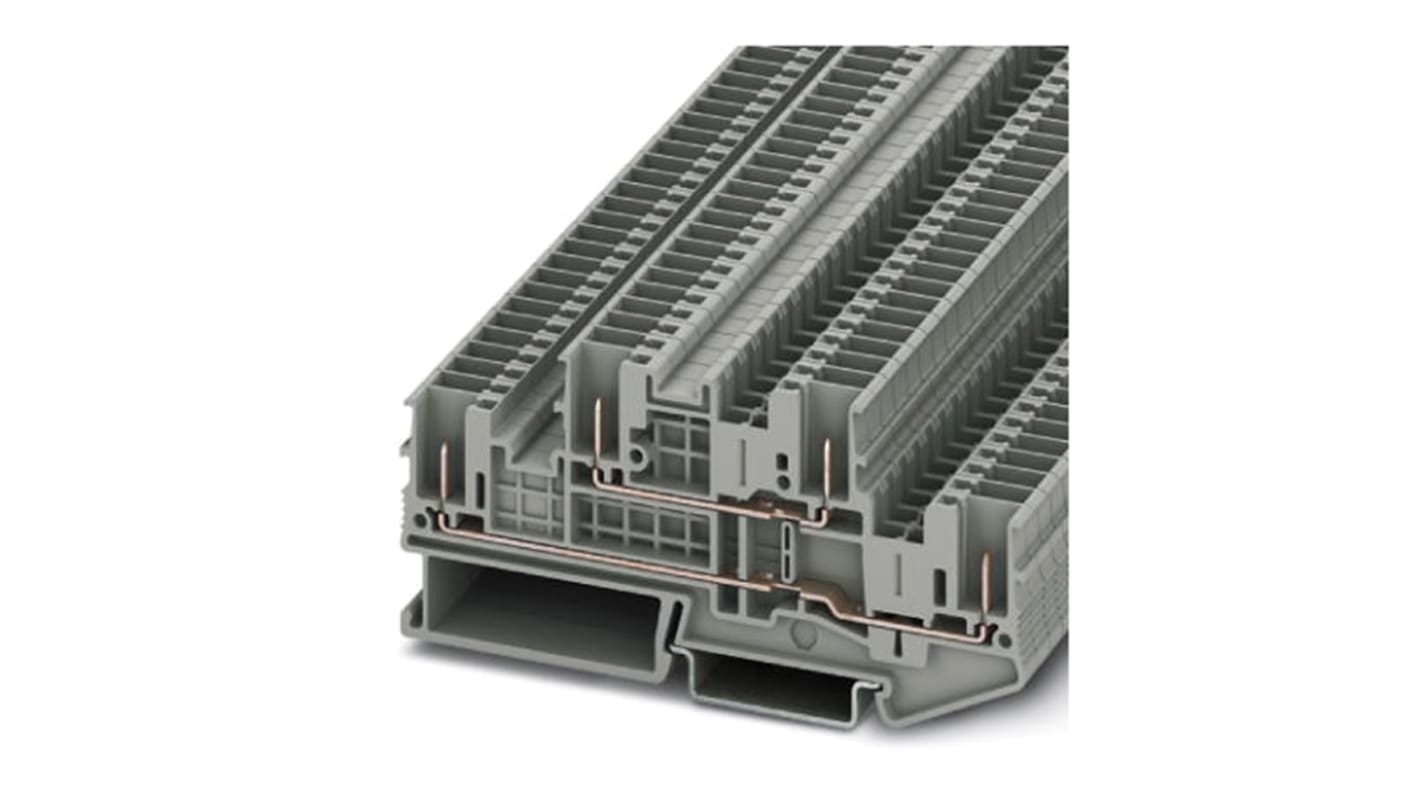 Phoenix Contact STTB Series Grey Double Level Terminal Block, Double-Level, Spring Clamp Termination