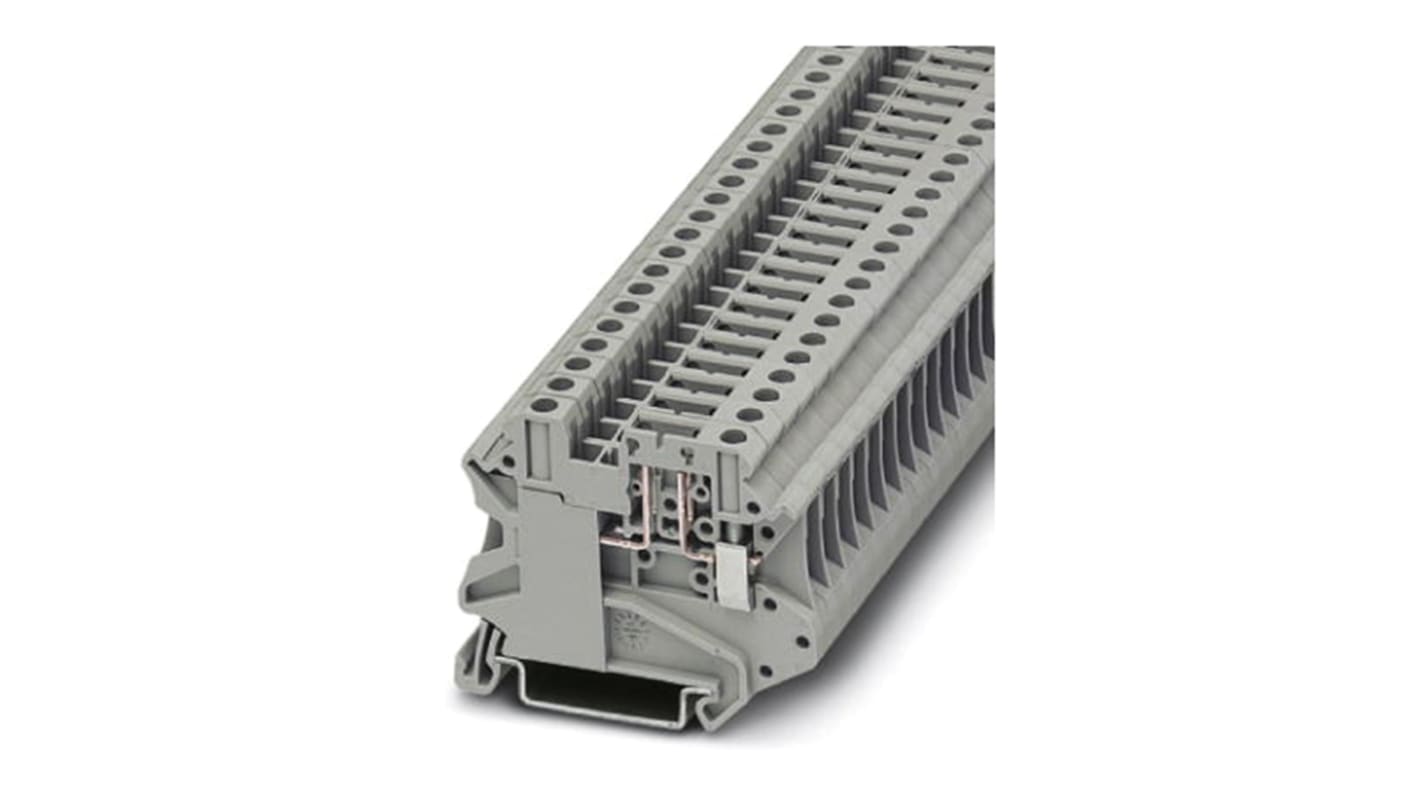 Phoenix Contact UT 4-TG OG Series Orange Feed Through Terminal Block, 0.14 → 6mm², Single-Level, Screw