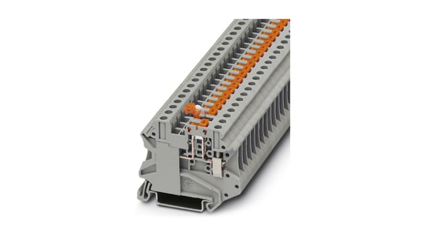 Phoenix Contact UT 4-MT-EX Series Grey Knife Disconnect Terminal Block, 0.14 → 6mm², Single-Level, Screw