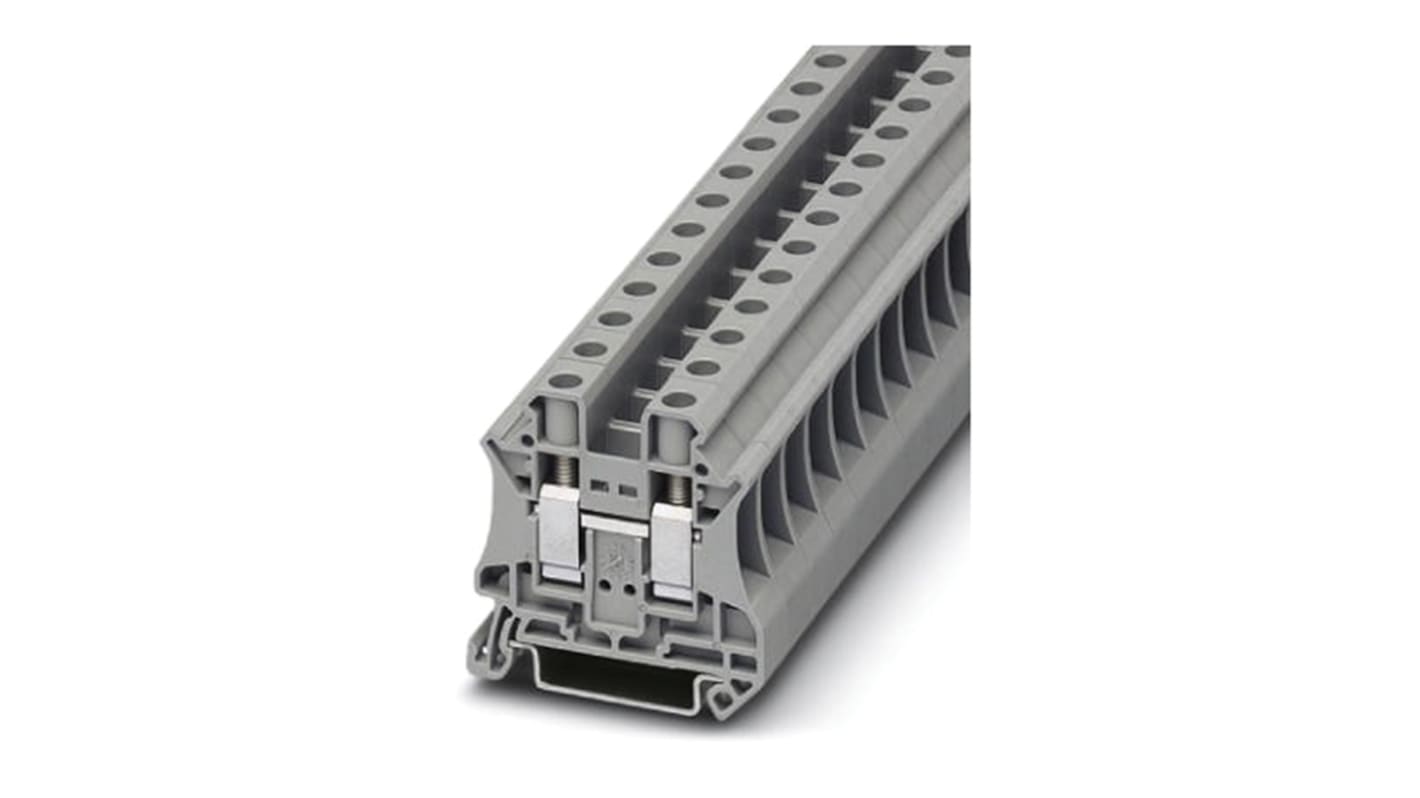 Phoenix Contact UT 10 SL Series Grey Feed Through Terminal Block, 0.5 → 16mm², Single-Level, Screw Termination